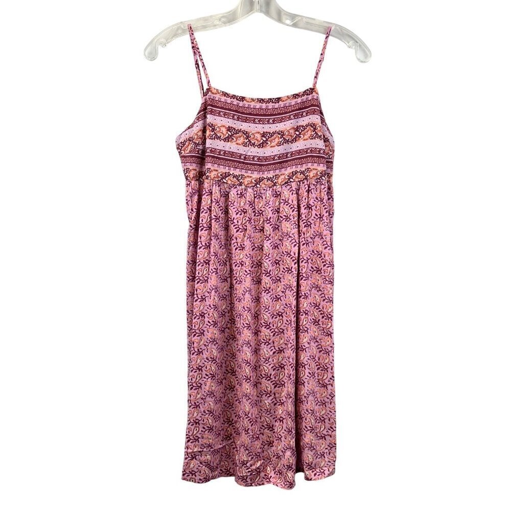 WallFlower Paisley Sleeveless Sundress Cut Out Back Square Neck Size Small New